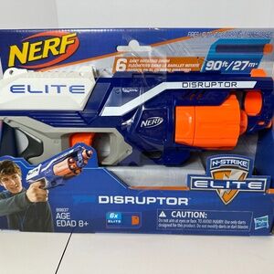 Nerf Disruptor Blaster N-Strike Elite 6-Dart Revolver Foam Dart Gun Toy